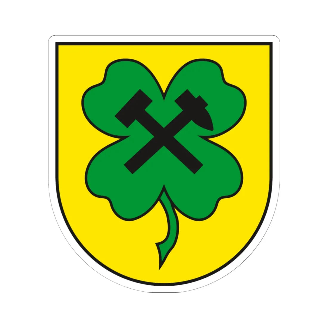 Wappen Landkreis Hohenmoelsen (Germany) (Coat of Arms) STICKER Vinyl Kiss-Cut Decal 6 Inch White - The Sticker Space