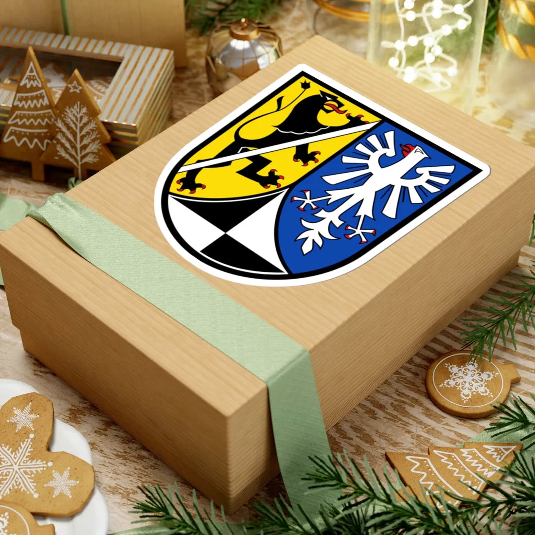 Wappen Landkreis Kulmbach (Germany) (Coat of Arms) STICKER Vinyl Kiss-Cut Decal - The Sticker Space