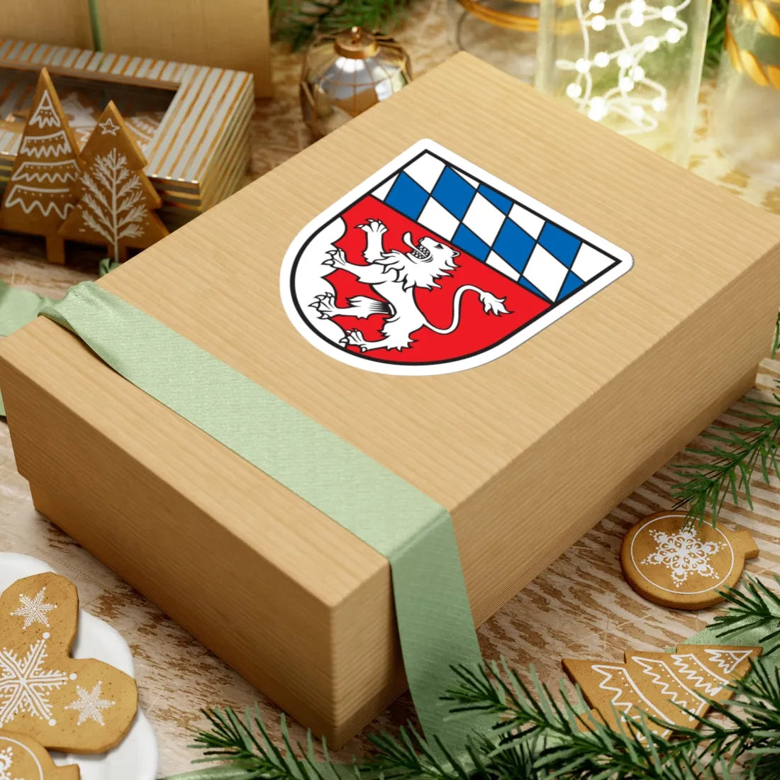 Wappen Landkreis Landau an der Isar (Germany) (Coat of Arms) STICKER Vinyl Kiss-Cut Decal - The Sticker Space