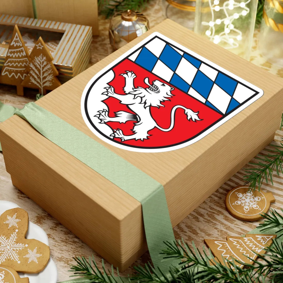 Wappen Landkreis Landau an der Isar (Germany) (Coat of Arms) STICKER Vinyl Kiss-Cut Decal - The Sticker Space