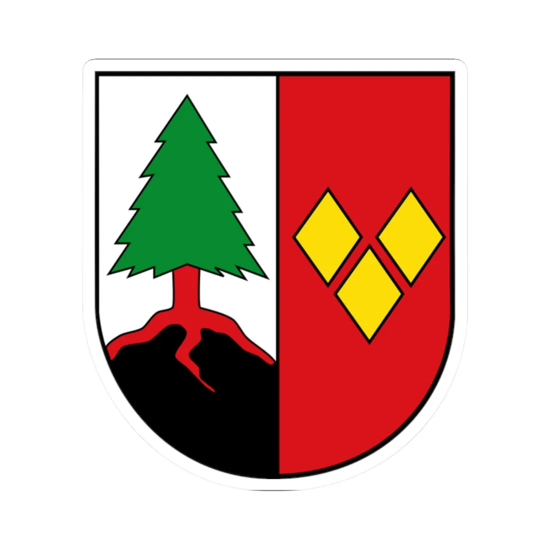 Wappen Landkreis Lüchow-Dannenberg (Germany) (Coat of Arms) STICKER Vinyl Kiss-Cut Decal 2 Inch White - The Sticker Space