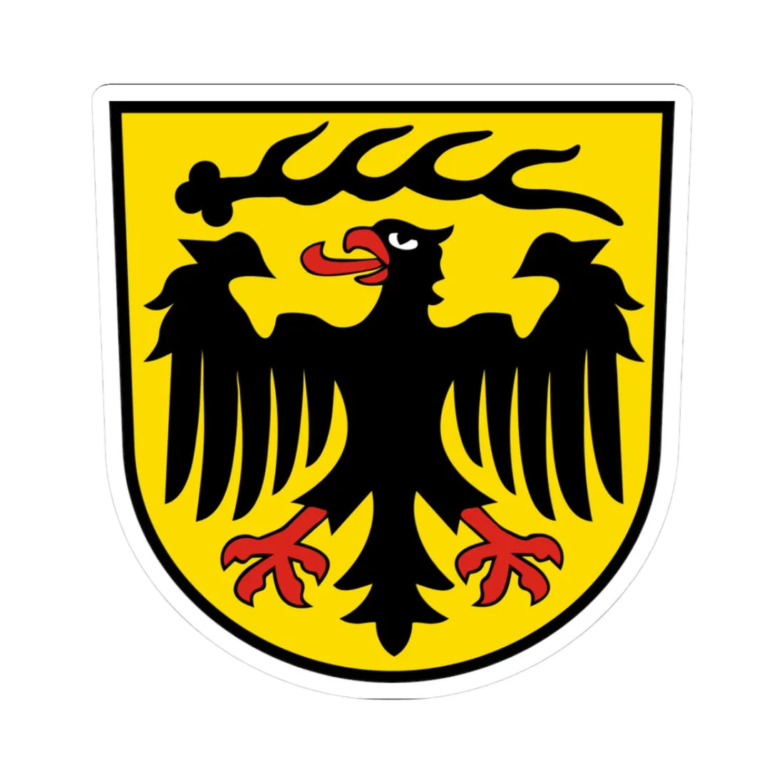 Wappen Landkreis Ludwigsburg (Germany) (Coat of Arms) STICKER Vinyl Kiss-Cut Decal 3 Inch White - The Sticker Space