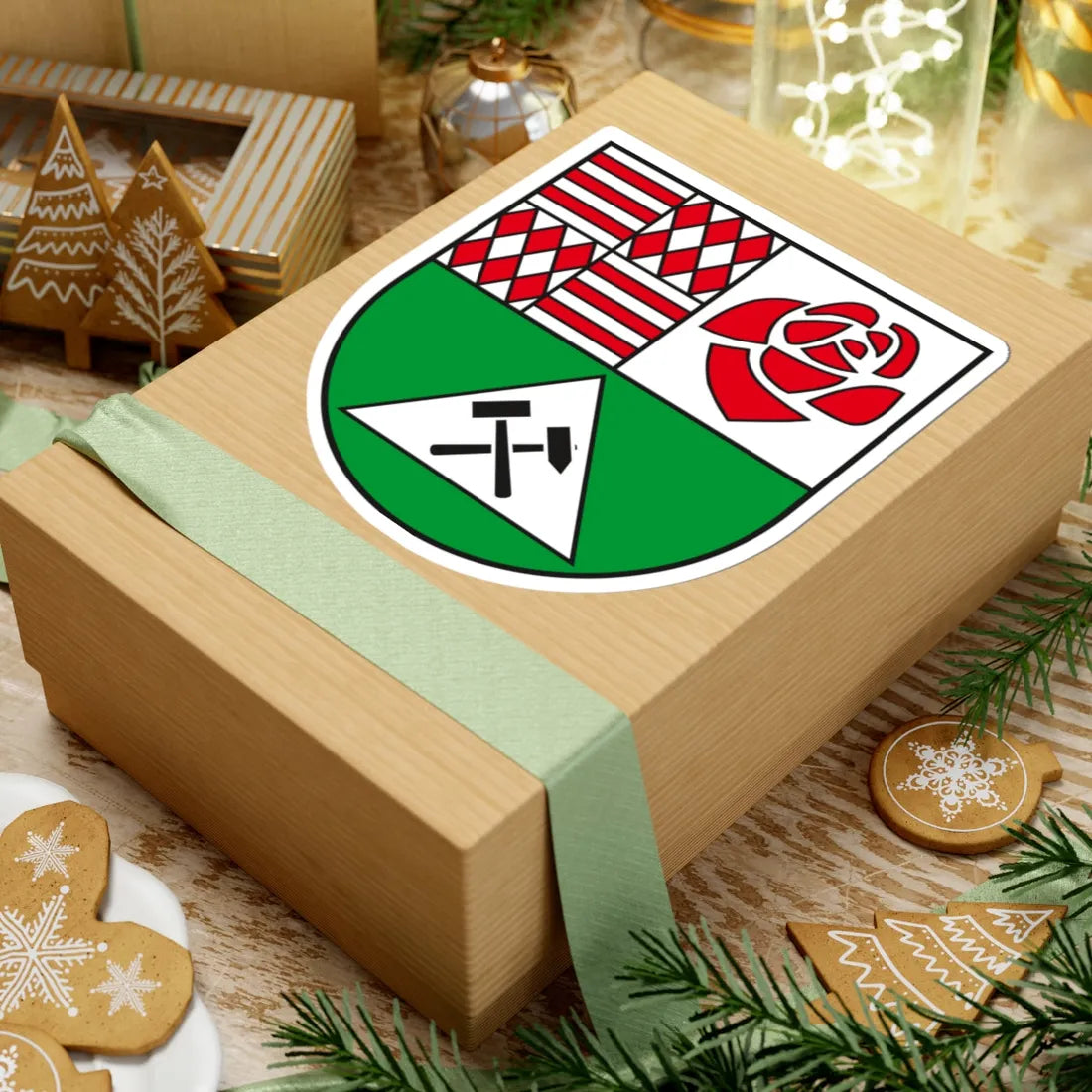 Wappen Landkreis Mansfeld-Suedharz (Germany) (Coat of Arms) STICKER Vinyl Kiss-Cut Decal - The Sticker Space