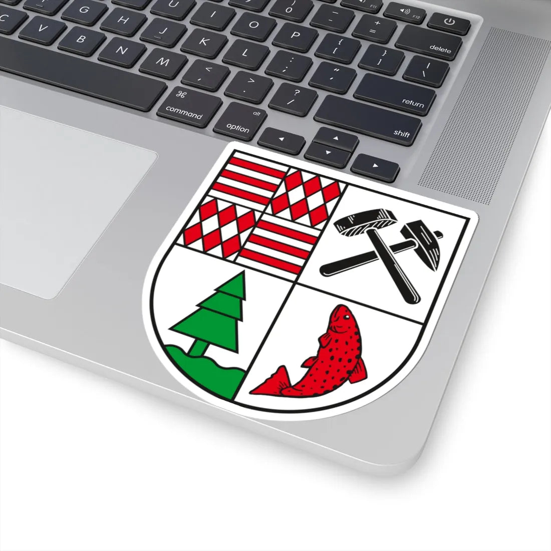 Wappen Landkreis Mansfelder Land (Germany) (Coat of Arms) STICKER Vinyl Kiss-Cut Decal - The Sticker Space