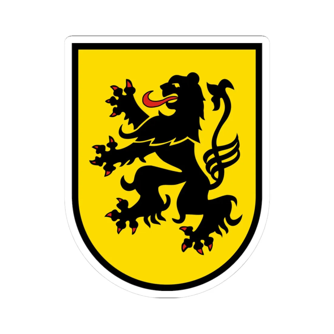 Wappen Landkreis Meissen (Germany) (Coat of Arms) STICKER Vinyl Kiss-Cut Decal 3 Inch White - The Sticker Space