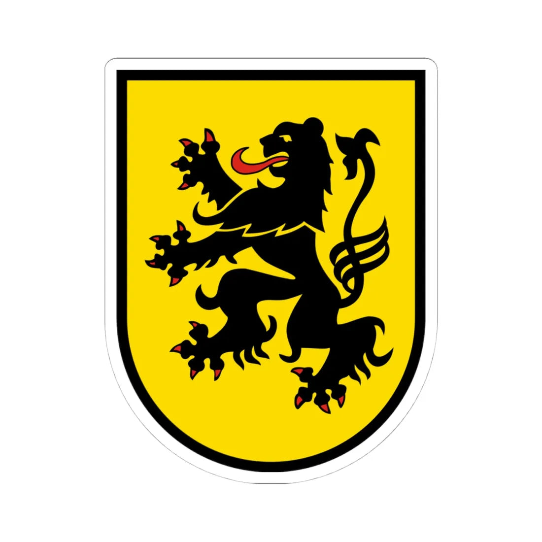 Wappen Landkreis Meissen (Germany) (Coat of Arms) STICKER Vinyl Kiss-Cut Decal 4 Inch White - The Sticker Space