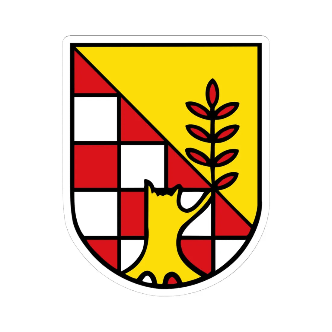 Wappen Landkreis Nordhausen (Germany) (Coat of Arms) STICKER Vinyl Kiss-Cut Decal 4 Inch White - The Sticker Space