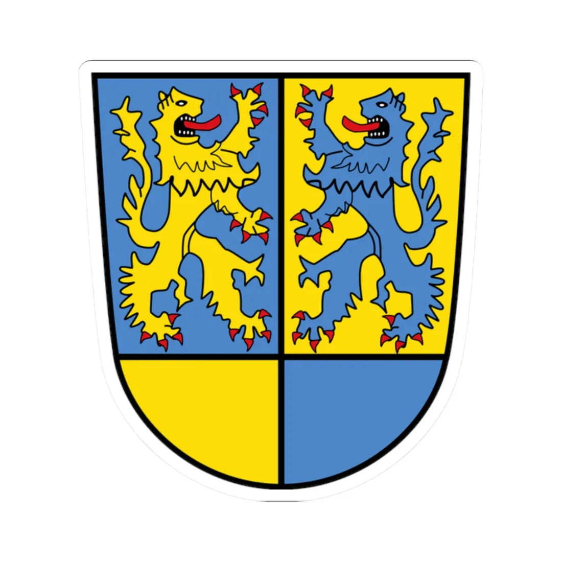 Wappen Landkreis Northeim (Germany) (Coat of Arms) STICKER Vinyl Kiss-Cut Decal 2 Inch White - The Sticker Space