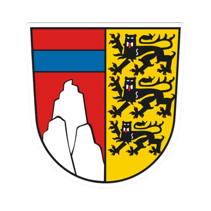 Wappen Landkreis Oberallgaeu (Germany) (Coat of Arms) STICKER Vinyl Kiss-Cut Decal 2 Inch White - The Sticker Space