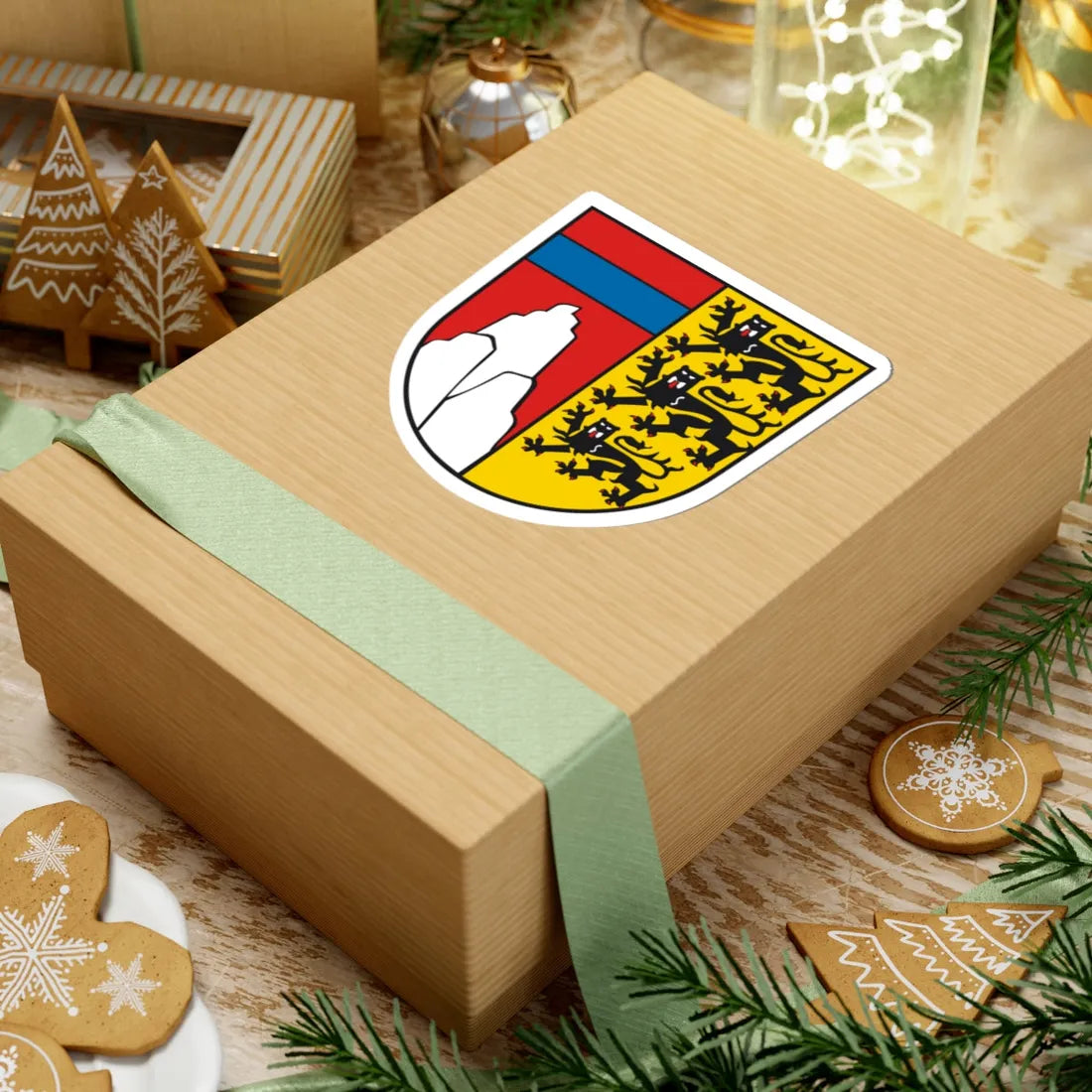 Wappen Landkreis Oberallgaeu (Germany) (Coat of Arms) STICKER Vinyl Kiss-Cut Decal - The Sticker Space