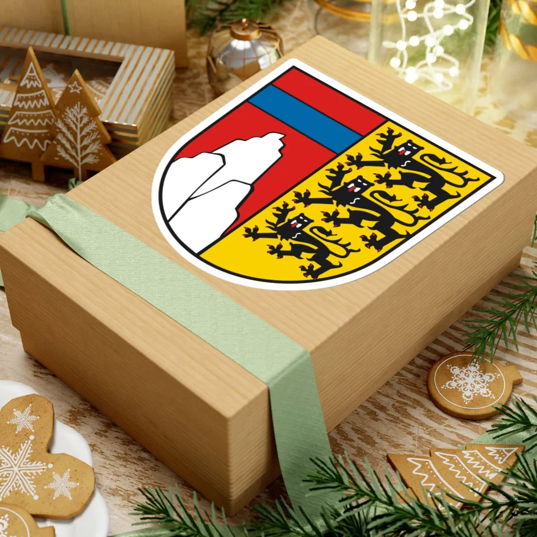 Wappen Landkreis Oberallgaeu (Germany) (Coat of Arms) STICKER Vinyl Kiss-Cut Decal - The Sticker Space