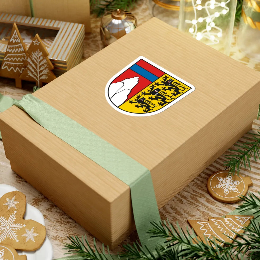 Wappen Landkreis Oberallgaeu (Germany) (Coat of Arms) STICKER Vinyl Kiss-Cut Decal - The Sticker Space