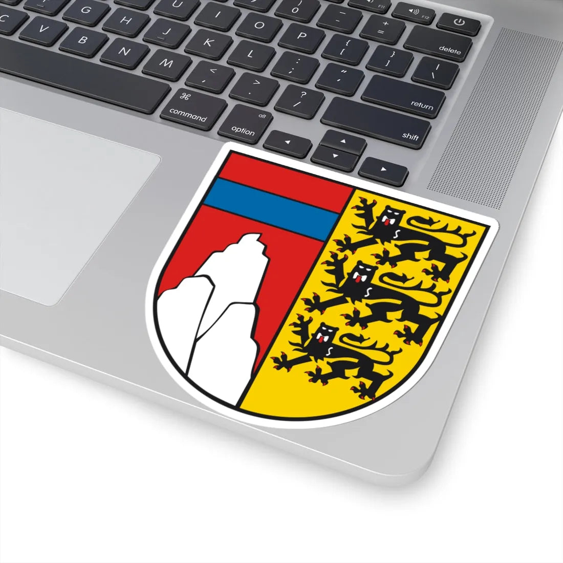 Wappen Landkreis Oberallgaeu (Germany) (Coat of Arms) STICKER Vinyl Kiss-Cut Decal - The Sticker Space