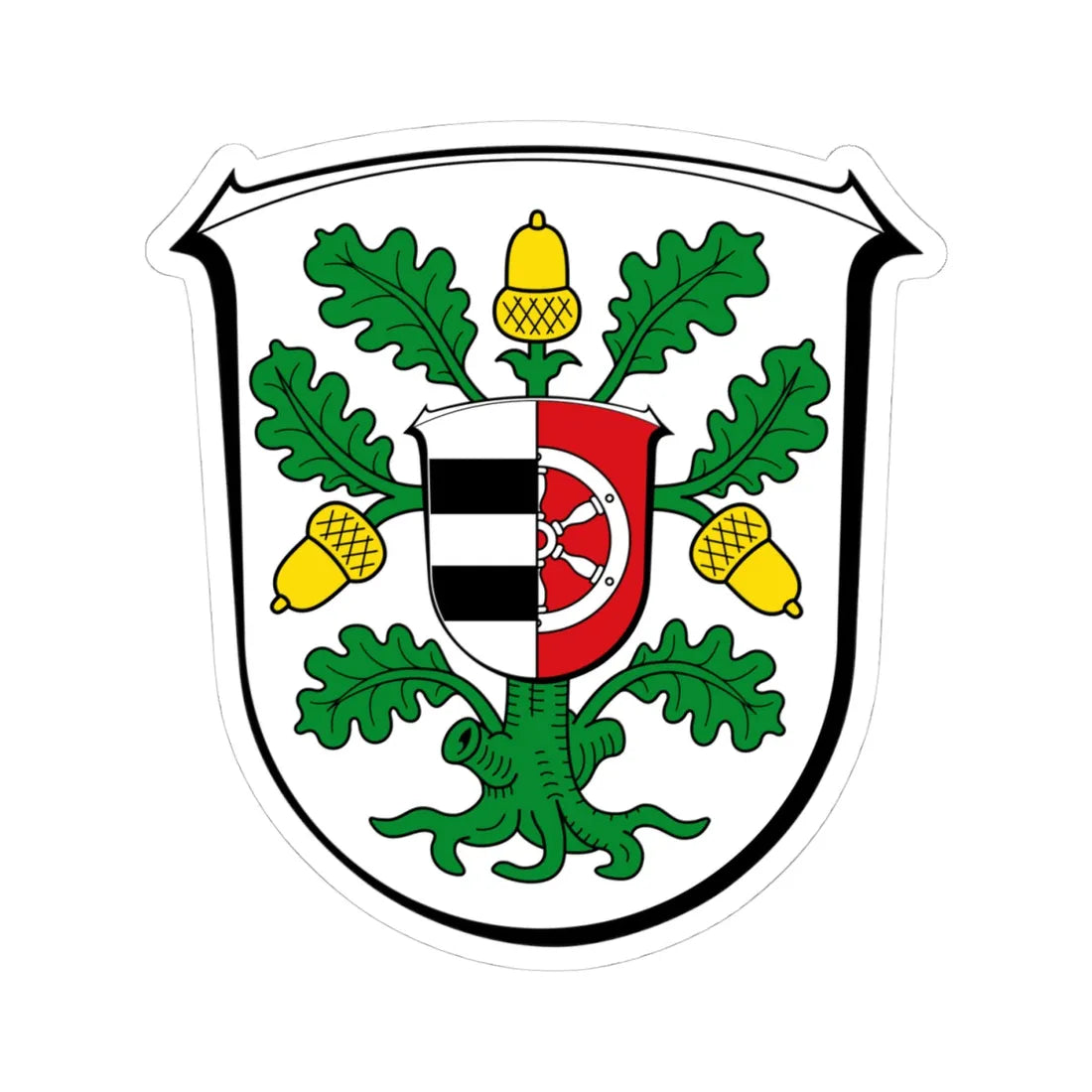 Wappen Landkreis Offenbach (Germany) (Coat of Arms) STICKER Vinyl Kiss-Cut Decal 4 Inch White - The Sticker Space
