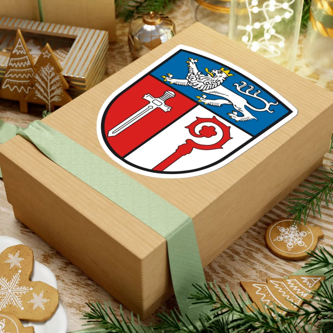 Wappen Landkreis Ostallgaeu (Germany) (Coat of Arms) STICKER Vinyl Kiss-Cut Decal - The Sticker Space