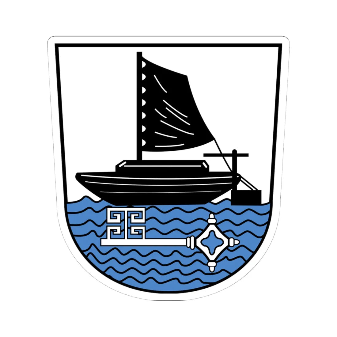 Wappen Landkreis Osterholz (Germany) (Coat of Arms) STICKER Vinyl Kiss-Cut Decal 4 Inch White - The Sticker Space