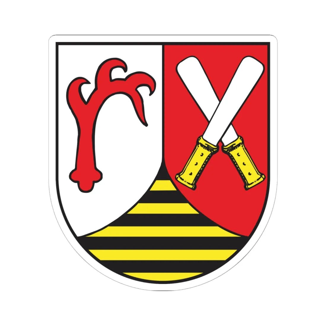 Wappen Landkreis Quedlinburg (Germany) (Coat of Arms) STICKER Vinyl Kiss-Cut Decal 6 Inch White - The Sticker Space