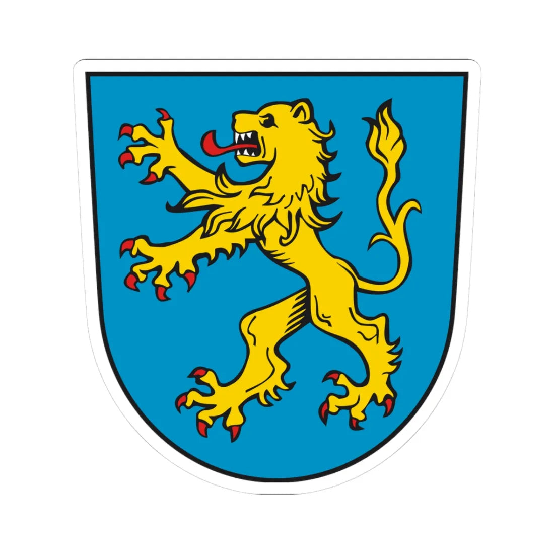 Wappen Landkreis Ravensburg (Germany) (Coat of Arms) STICKER Vinyl Kiss-Cut Decal 3 Inch White - The Sticker Space