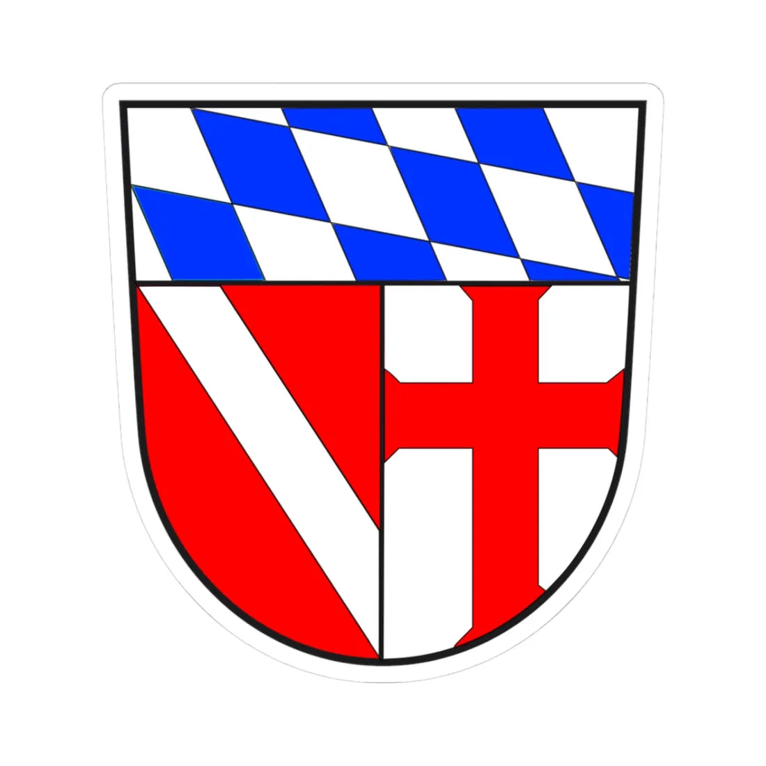 Wappen Landkreis Regensburg (Germany) (Coat of Arms) STICKER Vinyl Kiss-Cut Decal 3 Inch White - The Sticker Space
