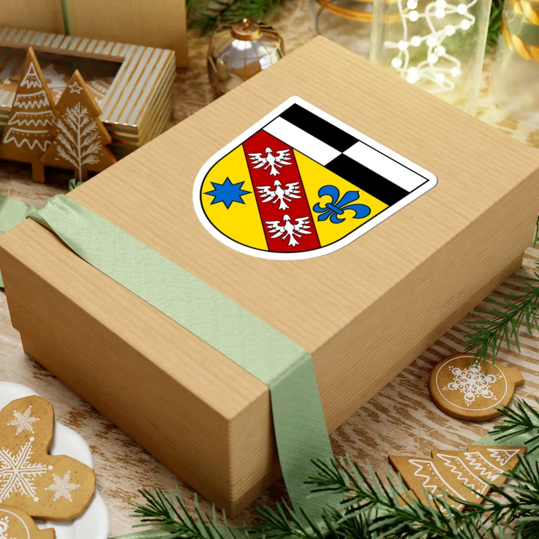 Wappen Landkreis Saarlouis (Germany) (Coat of Arms) STICKER Vinyl Kiss-Cut Decal - The Sticker Space