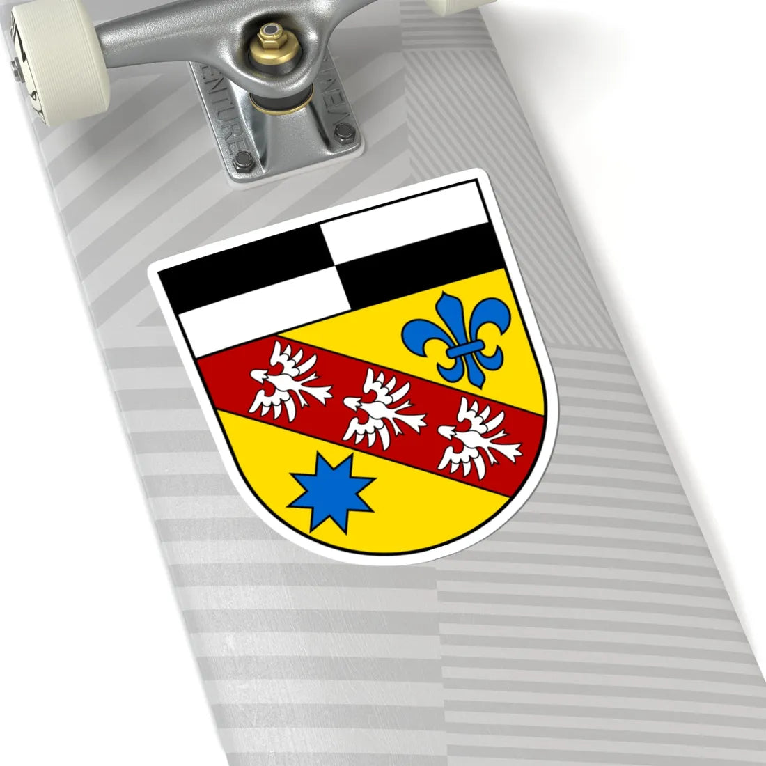 Wappen Landkreis Saarlouis (Germany) (Coat of Arms) STICKER Vinyl Kiss-Cut Decal - The Sticker Space