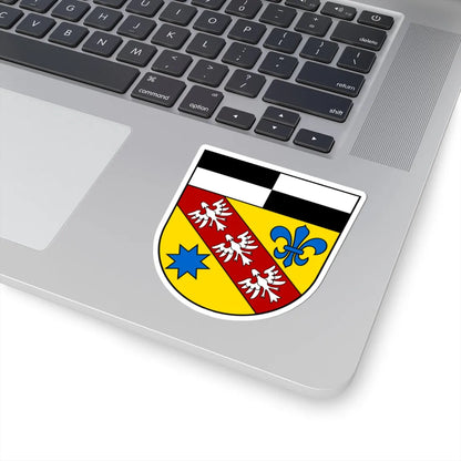 Wappen Landkreis Saarlouis (Germany) (Coat of Arms) STICKER Vinyl Kiss-Cut Decal - The Sticker Space