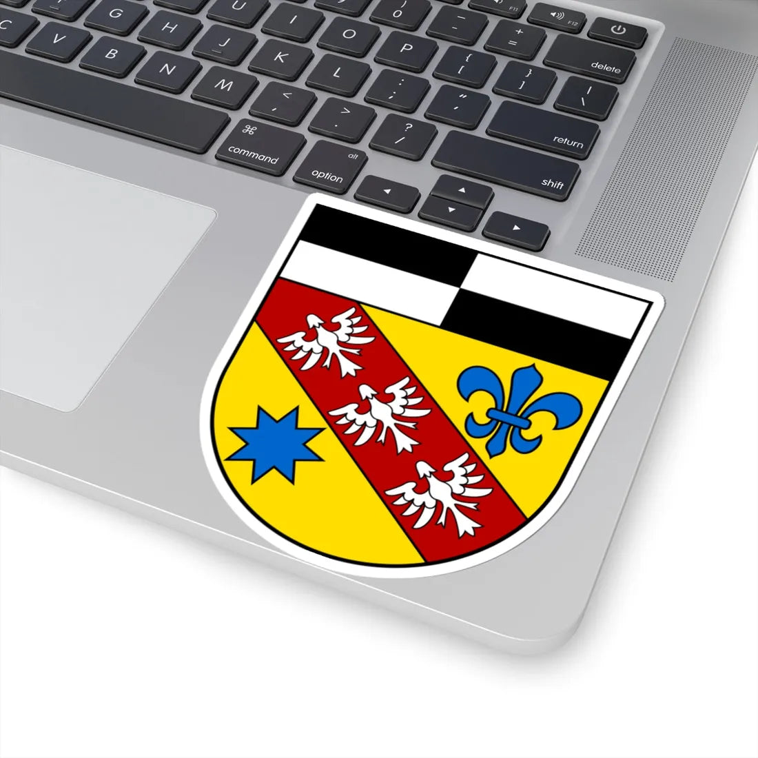 Wappen Landkreis Saarlouis (Germany) (Coat of Arms) STICKER Vinyl Kiss-Cut Decal - The Sticker Space