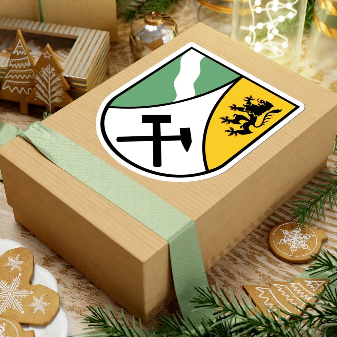 Wappen Landkreis Saechsische Schweiz-Osterzgebirge (Germany) (Coat of Arms) STICKER Vinyl Kiss-Cut Decal - The Sticker Space