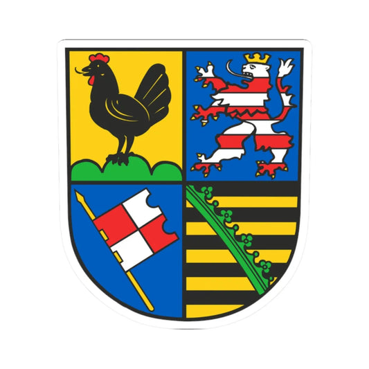 Wappen Landkreis Schmalkalden-Meiningen (Germany) (Coat of Arms) STICKER Vinyl Kiss-Cut Decal 2 Inch White - The Sticker Space