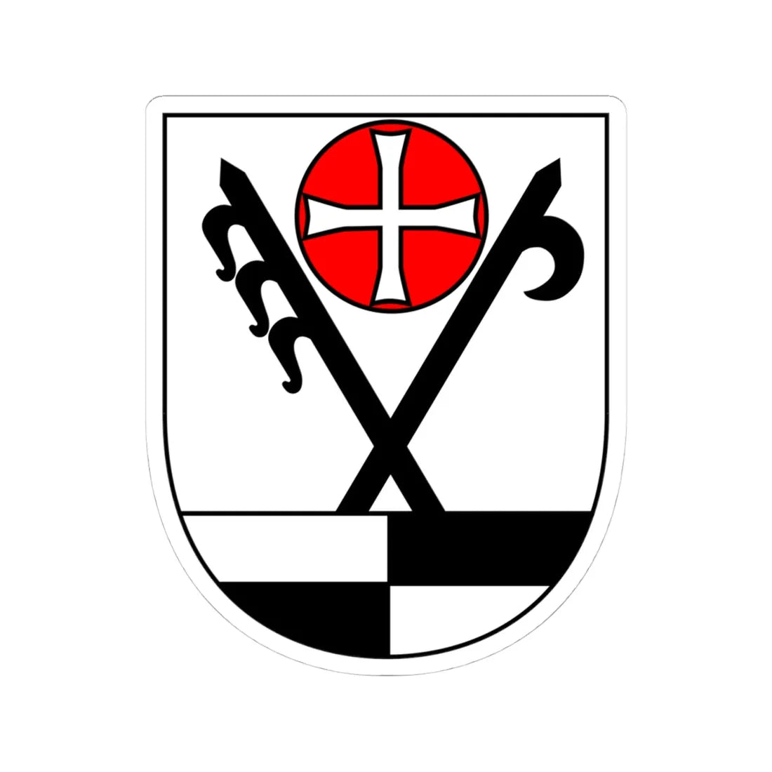 Wappen Landkreis Schwaebisch Hall (Germany) (Coat of Arms) STICKER Vinyl Kiss-Cut Decal 4 Inch White - The Sticker Space