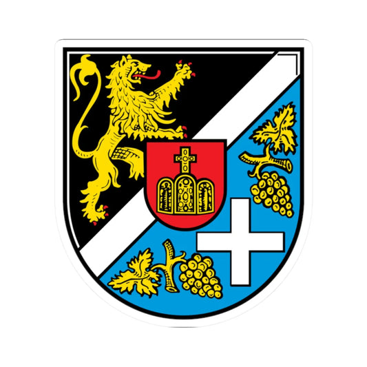 Wappen Landkreis Südliche Weinstraße (Germany) (Coat of Arms) STICKER Vinyl Kiss-Cut Decal 2 Inch White - The Sticker Space