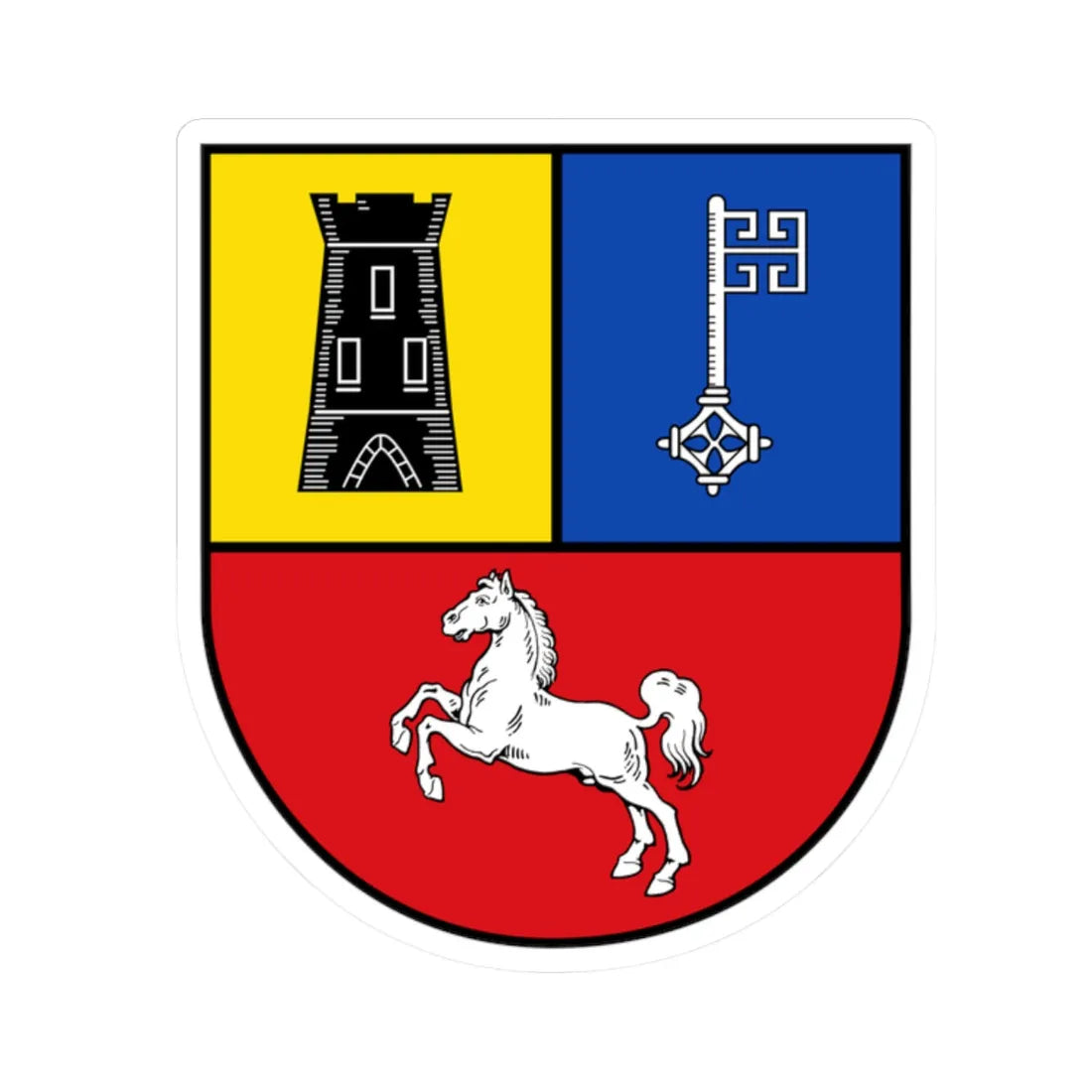 Wappen Landkreis Stade (Germany) (Coat of Arms) STICKER Vinyl Kiss-Cut Decal 2 Inch White - The Sticker Space