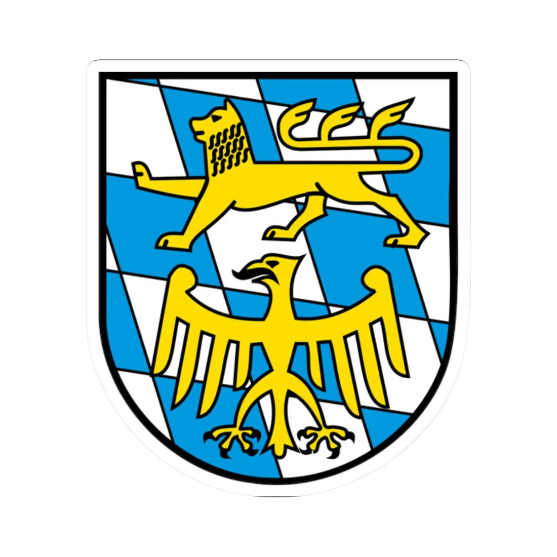 Wappen Landkreis Starnberg (Germany) (Coat of Arms) STICKER Vinyl Kiss-Cut Decal 2 Inch White - The Sticker Space