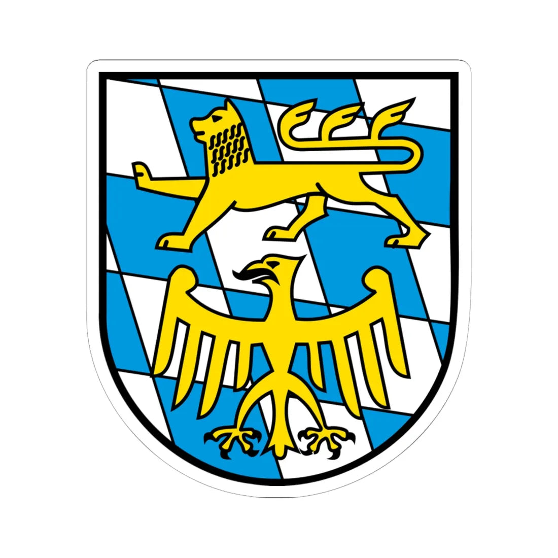 Wappen Landkreis Starnberg (Germany) (Coat of Arms) STICKER Vinyl Kiss-Cut Decal 6 Inch White - The Sticker Space