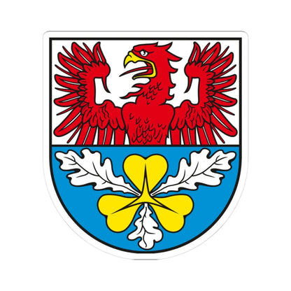 Wappen Landkreis Stendal bis 1994 (Germany) (Coat of Arms) STICKER Vinyl Kiss-Cut Decal 3 Inch White - The Sticker Space