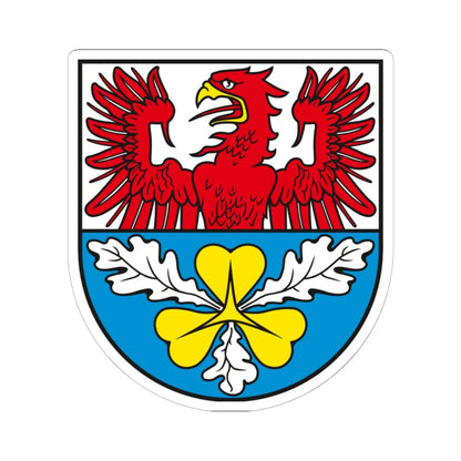 Wappen Landkreis Stendal bis 1994 (Germany) (Coat of Arms) STICKER Vinyl Kiss-Cut Decal 6 Inch White - The Sticker Space