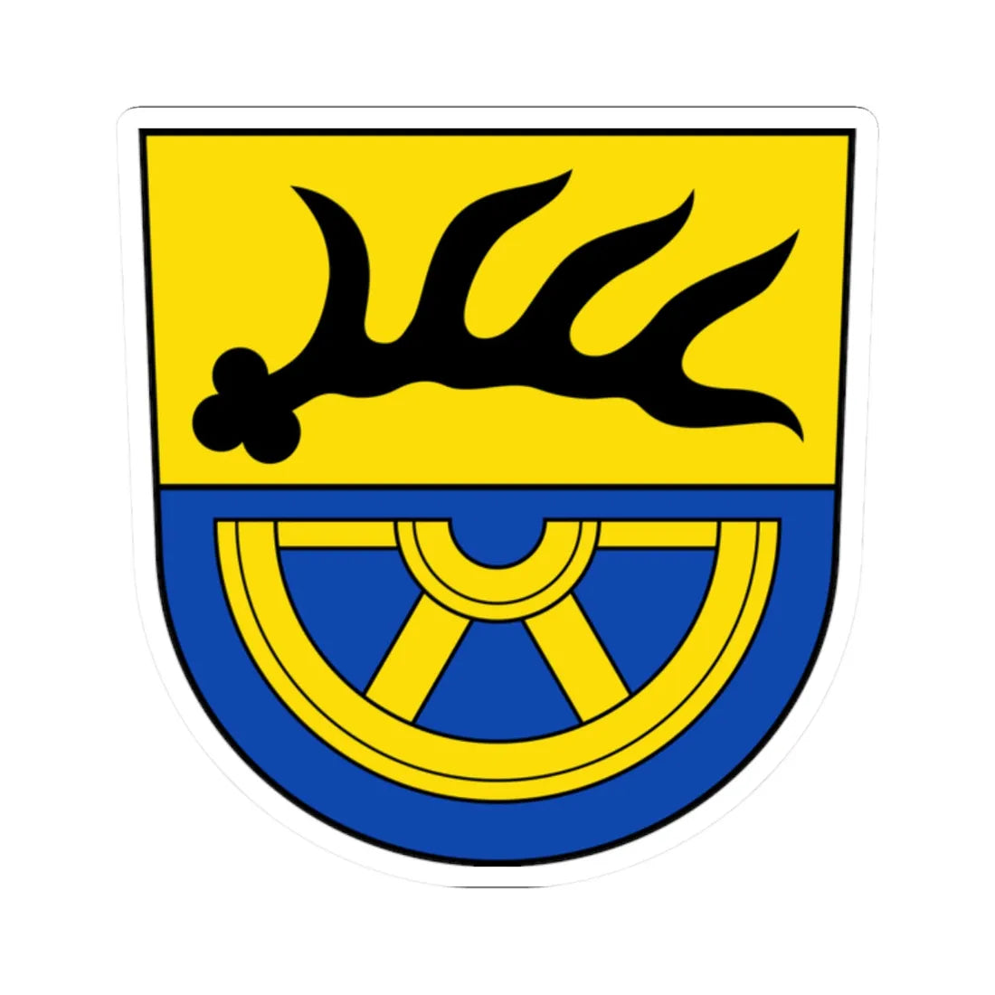Wappen Landkreis Tuttlingen (Germany) (Coat of Arms) STICKER Vinyl Kiss-Cut Decal 2 Inch White - The Sticker Space