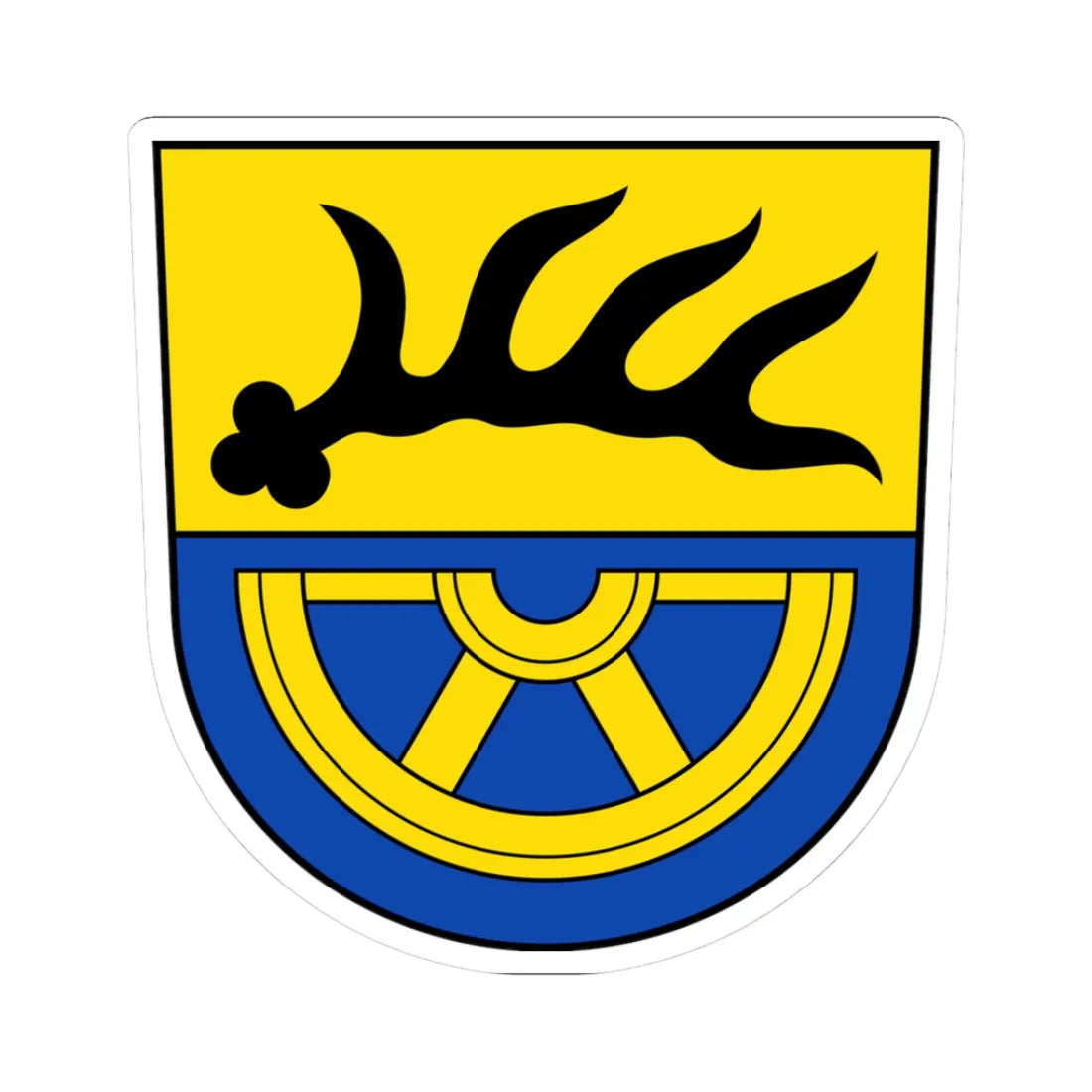 Wappen Landkreis Tuttlingen (Germany) (Coat of Arms) STICKER Vinyl Kiss-Cut Decal 3 Inch White - The Sticker Space