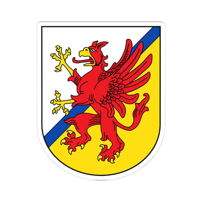 Wappen Landkreis Vorpommern-Greifswald (Germany) (Coat of Arms) STICKER Vinyl Kiss-Cut Decal 4 Inch White - The Sticker Space