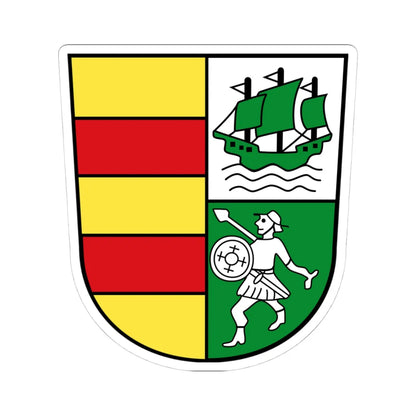 Wappen Landkreis Wesermarsch (Germany) (Coat of Arms) STICKER Vinyl Kiss-Cut Decal 4 Inch White - The Sticker Space