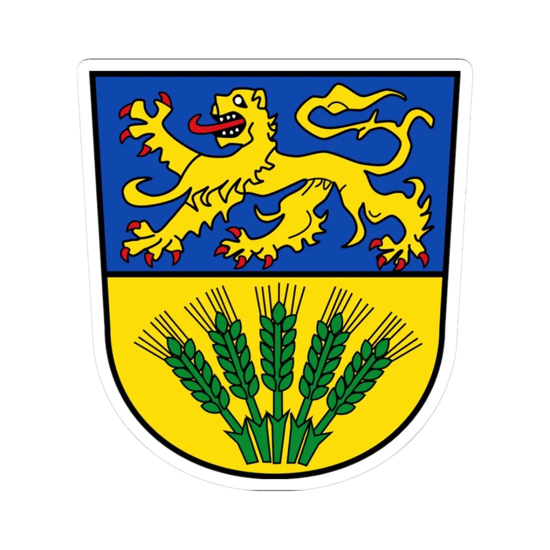 Wappen Landkreis Wolfenbüttel (Germany) (Coat of Arms) STICKER Vinyl Kiss-Cut Decal 3 Inch White - The Sticker Space