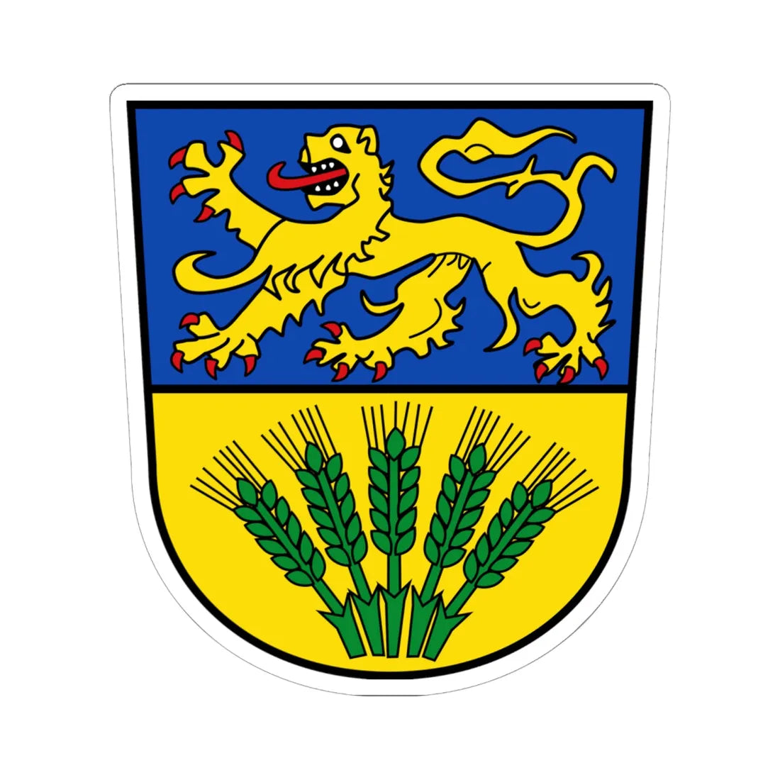Wappen Landkreis Wolfenbüttel (Germany) (Coat of Arms) STICKER Vinyl Kiss-Cut Decal 6 Inch White - The Sticker Space