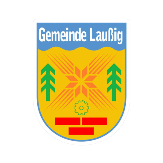 Wappen Laussig (Germany) (Coat of Arms) STICKER Vinyl Kiss-Cut Decal 2 Inch White - The Sticker Space
