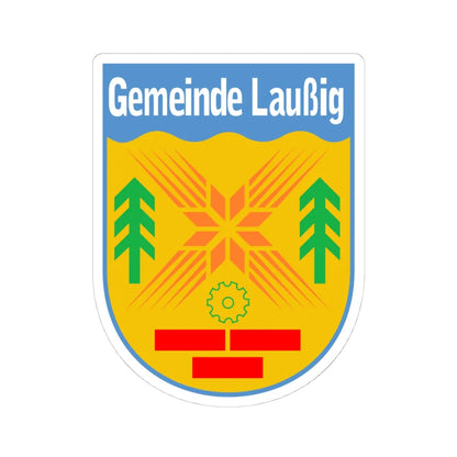 Wappen Laussig (Germany) (Coat of Arms) STICKER Vinyl Kiss-Cut Decal 4 Inch White - The Sticker Space