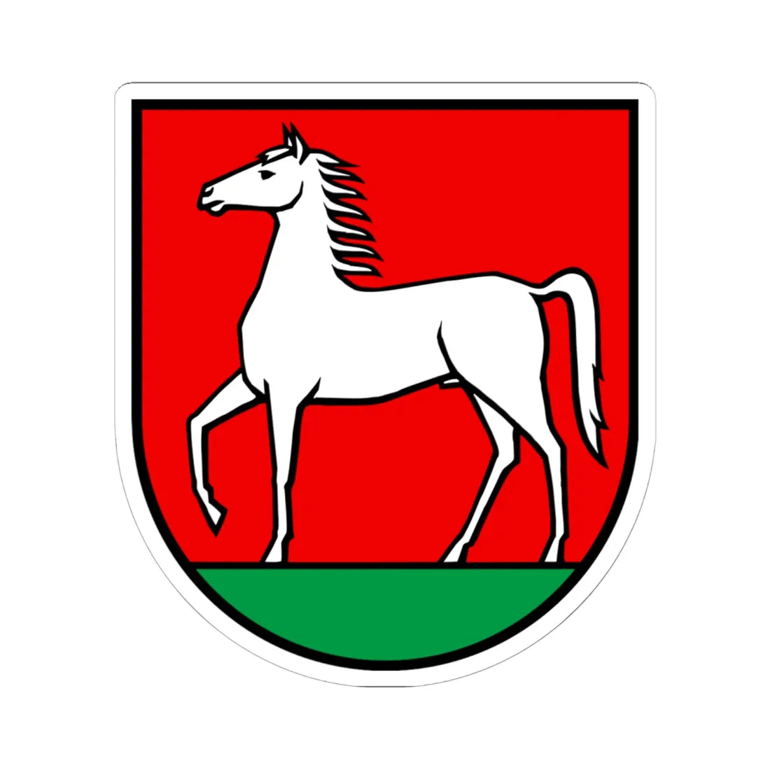 Wappen Lengnau AG (Switzerland) (Coat of Arms) STICKER Vinyl Kiss-Cut Decal 6 Inch White - The Sticker Space