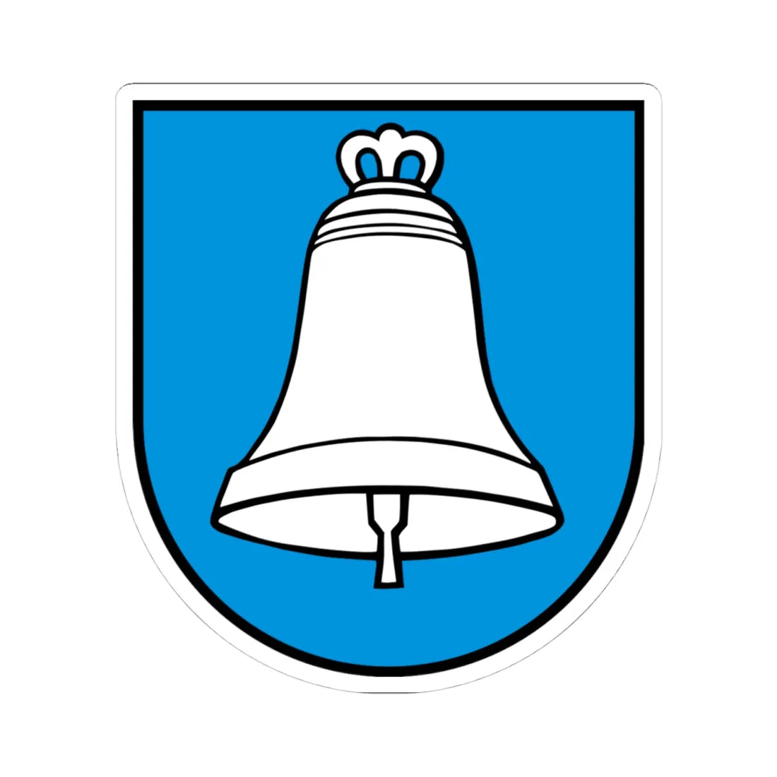 Wappen Leutwil (Switzerland) (Coat of Arms) STICKER Vinyl Kiss-Cut Decal 4 Inch White - The Sticker Space