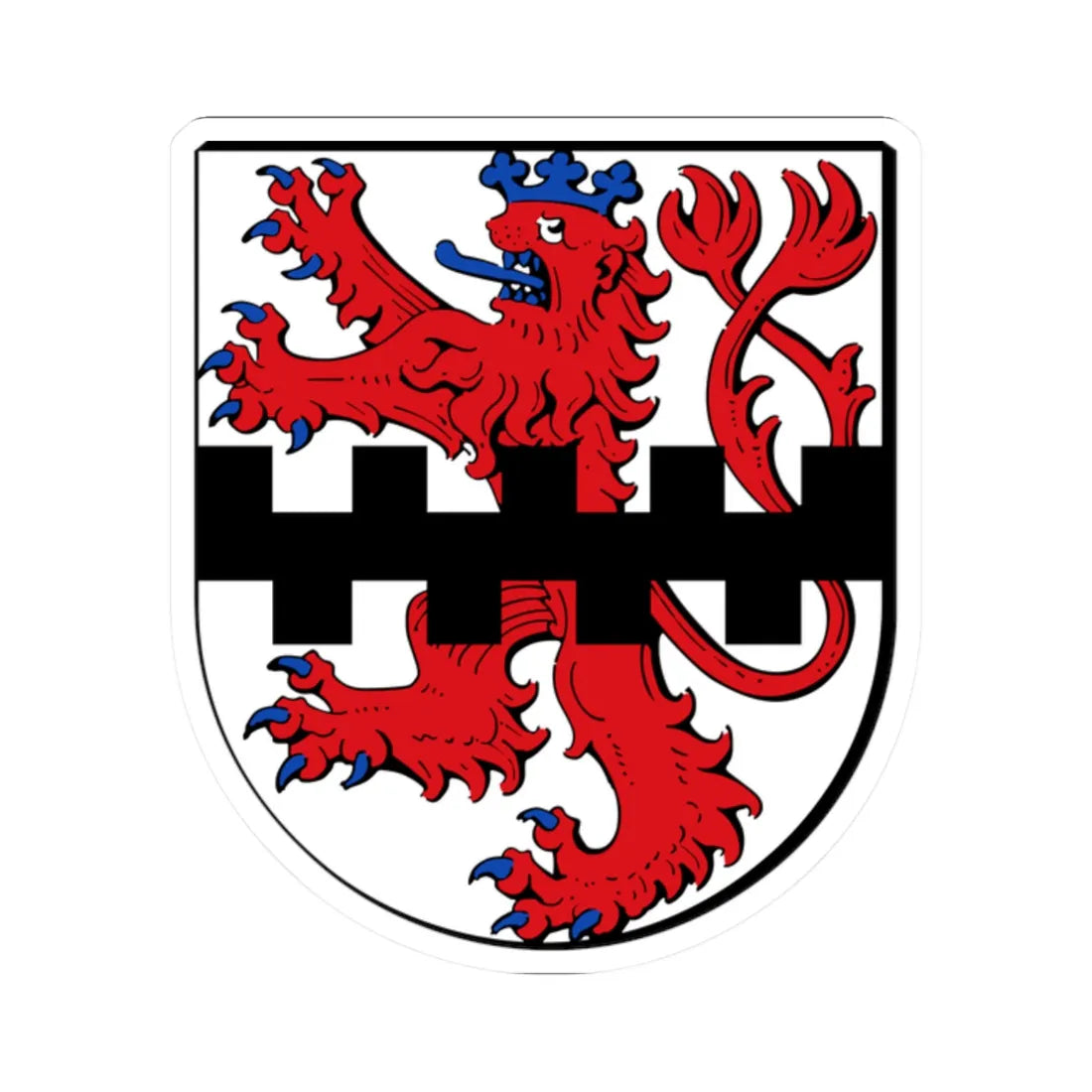 Wappen Leverkusen (Germany) (Coat of Arms) STICKER Vinyl Kiss-Cut Decal 2 Inch White - The Sticker Space