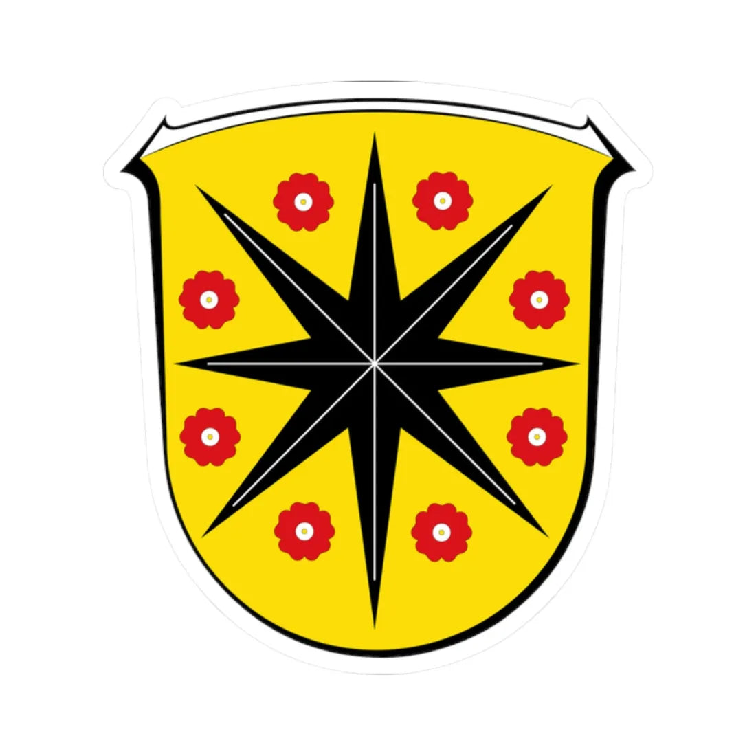 Wappen Lichtenfels Hessen (Germany) (Coat of Arms) STICKER Vinyl Kiss-Cut Decal 2 Inch White - The Sticker Space