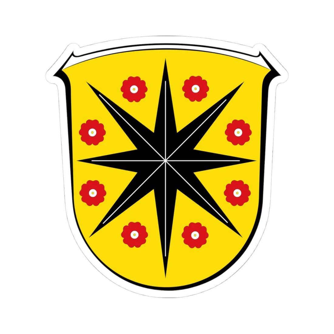 Wappen Lichtenfels Hessen (Germany) (Coat of Arms) STICKER Vinyl Kiss-Cut Decal 4 Inch White - The Sticker Space