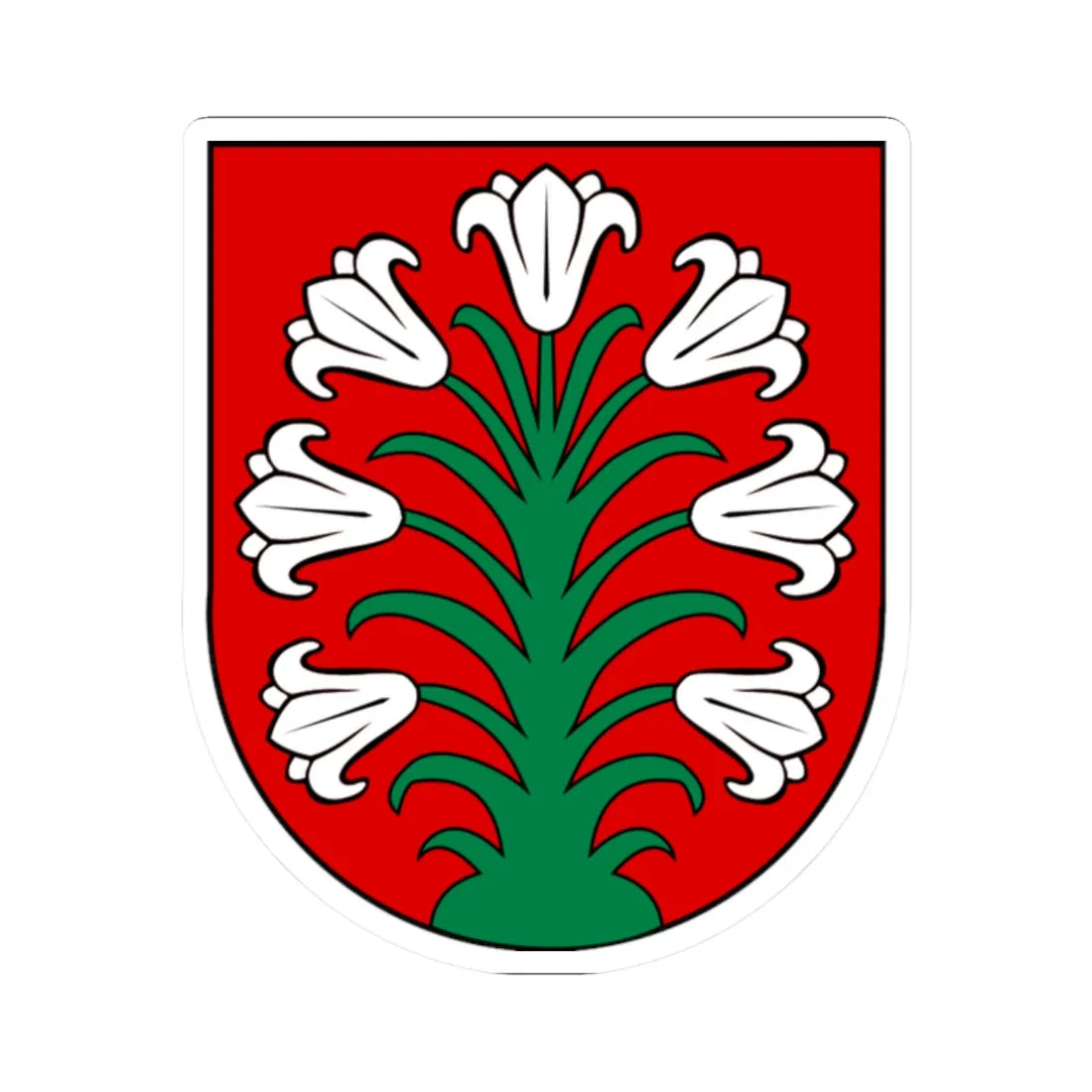 Wappen Liebstadt (Germany) (Coat of Arms) STICKER Vinyl Kiss-Cut Decal 2 Inch White - The Sticker Space